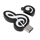 USB 2.0スティック 可愛いカートゥーンメモリースティック ミュージック ノート シンボル USB 2.0メモリ 外部USBフラッシュドライブ メモリースティック 16GB