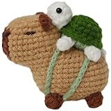Lankater カピバラかぎ針編みキット かわいい カピバラ 動物 編みキット かぎ針編 素材 スターターキット 編み物アクセサリー 子供 大人向け 初心者向け（スタイル1）