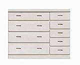 大川家具 ハーティーカンパニー ローチェスト ローラ 120cm幅 ホワイト 161865