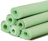 GNEGNI 刺繍 布 ハーフリネン 生地 30×30cm 6枚セット ハギレ 無地 綿 麻 カットクロス 布 DIY 手芸用品 (ピンク)