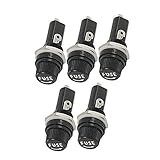 uxcell AC 125V 15A 6 x 30mm パネルマウントヒューズホルダー　５個入り