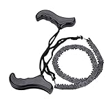 サバイバルハンドソー、ポータブル軽量金属手動ポケットチェーンソーアウトドアキャンプハンドチェーンは、キャンプハイキングのための緊急サバイバルガーデニング木木材狩猟道具