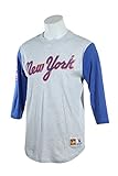 ニューヨーク・メッツMitchell & NessメンズScoring Position 3 / 4スリーブラグランTシャツ L グレイ