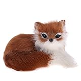 Dovewill 子ども　贈り物　インテリア　飾り　かわいい　シミュレーション　狐モデル　ぬいぐるみ　動物玩具　全3カラー - #1