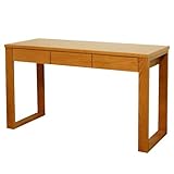 ライフスタイリングショップ パソコンデスク 幅120×奥行45 木製 引出付 シンプル ライトブラウン LS-382LB