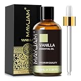 MAYJAM エッセンシャルオイル バニラ 100ml 精油 アロマオイル 天然100% バニラオイル アロマ ディフューザー／加湿器用 芳香用 プレゼント