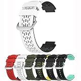 [Ponrio] GARMIN Foreathlete 235j 交換ベルト ガーミン 220J 230J 235 620J 630J 735XTJ ベルト garmin ベルト 腕時計 切替え バンド ソフト シリコン製 工具付き 6色 ホワイト＋ブラック