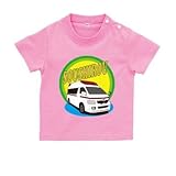 BabyChips 救急車(名入れ半袖ベビーTシャツ) 160 ピンク