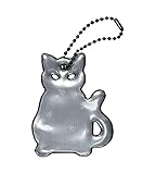 グリミス Glimmis ねこ ブラック BK 北欧 リフレクター 反射 キーホルダー 再帰反射素材 3M