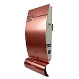 LEON 郵便ポスト mail box デザイナーズ ポスト MB4501 シャンパンゴールド