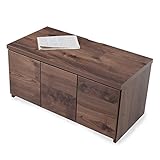 LOWYA （ロウヤ） サイドチェスト キャビネット 単品 テレビ台 テレビボード 国産 引出し3杯 リビングボード 幅89cm ブラウン