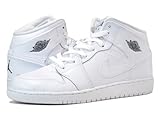 [ナイキ]NIKE AIR JORDAN 1 MID GS WHITE/WHITE [並行輸入品] [ウェア&シューズ]