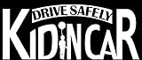 キッズ イン カー ステッカーKid in car drive safely/車用/シール/ Vinyl//ステッカー/ KR1 (白)