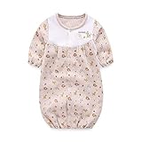 Boo.Kabee ぞうきりんきのこ柄 ツーウェイオール 新生児服 ロンパース カバーオール 長袖 出産祝い 50-70CM（0-6M）BKB797M