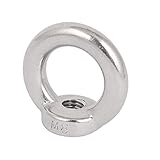 uxcell リフティングアイナット　アイナット　ステンレス鋼製　M8 　シルバートン　リングデザイン