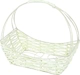 大橋新治商店 フラワーアレンジメントに バスケット Noah ホワイト 10×20×7cm 20-021