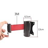 【止め！】定番の壁掛け式 自動巻きバリアリール シートストローク miniポータブル 3メートル レッド