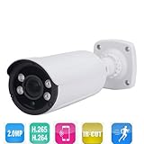 ENSTER ONVIF/RTSP 2.0MP IP66 Waterproof Bullet POE Camera Support P2P/DDNS Varifocal Lens 4pieces Ar