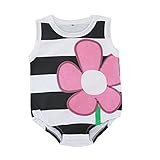 エルフ ベビー(Fairy Baby)楽しい夏のベビーボディスーツ 袖なしロンパース 可愛い花プリント サイズ:95