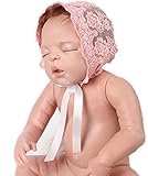 女の赤ちゃんの花の通気性のレースの中空は夏のために日の帽子を彫刻します (ピンク)