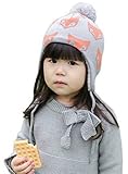 (スマイル ワキキ)Smile YKK ニット 帽 子供用 防寒帽 キッズ 帽子 耳あて ベビー ビーニー キャップ 赤ちゃん ワッチキャップ 厚手 通園 M