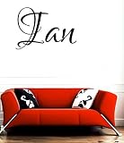 Ian girl name or boy name room name wall quote art vinyl decal sticker by Children room sticker [並行輸