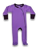 Cat & Dogma Certified Organic Baby Clothing – Footie US サイズ: S カラー: パープル