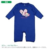BabyChips アリスWorld_黒(名入れ長袖ベビーロンパース) 80 ロイヤルブルー