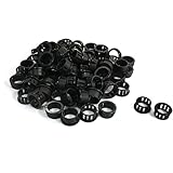 uxcell ケーブルスナップブッシュ　ケーブルモール　プロテクター　100個入 19mmx14.3mm
