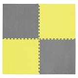 Tadpoles 4 Piece Squares Playmat Set, Yellow/Gray, 24 by Tadpoles