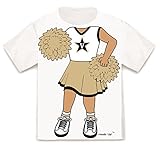 Vanderbilt Commodores Heads Up 。Cheerleaderベビー/幼児用Tシャツ( 3t )