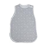 プッパプーポ スリーパー 【グレー×ホワイトスター】 日本製 オーガニック100% 2重ガーゼ オールシーズン対応 ギフトにも