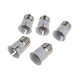 Neewer®　5個 E27をB22へ ベースソケット LED ハロゲン　ライトランプ　電球アダプタコンバータホルダー