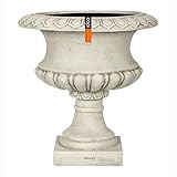 樹脂製軽量ポット(植木鉢/プランター) CAPI ローカップ型/φ50cm 防水/UV加工/耐寒性 アイボリー 〔ガーデニング用品/園芸〕 生活用品 インテリア 雑貨 花 ガーデニング プランター t