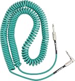Fender フェンダー ギター＆ベース用ケーブル Contour™ 30' Coiled Cable, Sherwood Green 9.1m