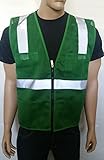 Safety Depot High Visibility Mesh Reflective Safety Vest With Zipper and Multiple Pockets MSD1000 Gr