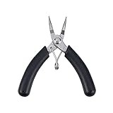 PandaHall 手芸用品 ペンチ ニッパー ジュエリーペンチ 手作り アクセサリー 製作 ビーズ 工具 道具 ミニ 使いやすい 耐久性あり ステンレス スチール ブラック 長さ94x幅85mm ハ