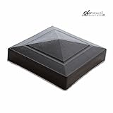 Extreme Weather Resistantプラスチックポストキャップ、4 x 4インチ、ブラウン色、16個。