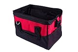 Red and Black 14-Inch Pocket Large Big Mouth Tool Storage Bag [並行輸入品]