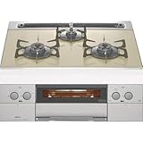 NORITZ N3WP3PWAS2SVE-LP シャトルーズグリーン piatto [ビルトインガステーブル（3口 LPガス）]