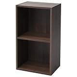 山善(YAMAZEN) A4 ブラザーズ カラーボックス 2段 ウォルナット 幅40×奥行29×高さ73.5cm CABR-7540(WL)