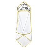 Just Born Just Bath Welcome to the Circus Hooded Towel and Washcloth Set, Grey/Yellow/White by Just 