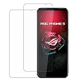 Asus ROG Phone 5 ガラスフィルム、高光透過率、3D Touch、指紋防止、 硬度9H強化ガラス、スクリーンが破損するのを保護できます。【2枚セット Asus ROG Phone 5液晶保護フィルム】 (6.78 Inches)