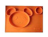 Raymoon ベビー用品　食器　お食事マット 一体式　ハッピボウル　ランチョンマット ランチプレート シリコン 離乳食 ベビー食器 赤ちゃん キッズ　防水　滑り止め　食べこぼし防止　出産祝い　可愛い