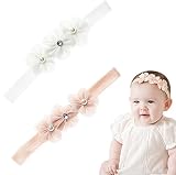ベビーゴムかわいいヘッドバンドプリンセスガールズレース花柄HeadwearパーティーSuppliesピンク 6-36 months