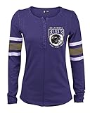 NFL Baltimore Ravensレディースc4954lgd Mineral Wash長袖スクープネックTシャツ、パープル、S
