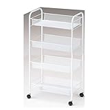 メッシュトローリー 4段 ホワイト【ストア･エキスプレス】