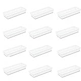 Sterilite 16068024ストレージトレイ、ホワイト、24パック SLIM STORAGE TRAY Pack of 12 クリア