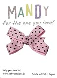 MANDY ベビー ヘアクリップ Baby Bows Light Pink with Brown Dot