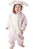 Sweet Mommy マシュマロボア＆オーガニックコットン うさぎさんジャンプスーツ ふわふわ柔らか 抱きしめたくなるあったか カバーオール 選べる足先 手洗い可 コスチューム ラビット スウィート